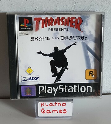 PS1 Playstation 1 - Thrasher Presents Skate and Destroy OVP+Anleitung  C1922
