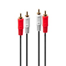Audiokabel Stereo 2x RCA Male / 2x RCA male. 10m