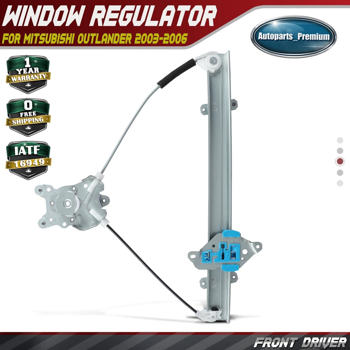 Front Left Window Regulator With Motor For 2003-2006 Mitsubishi Outlander 2.4L L4 - Direct Fit-779162