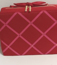 Estee Lauder Red/Pink Large Travel/Makeup Case 13" X 11" New