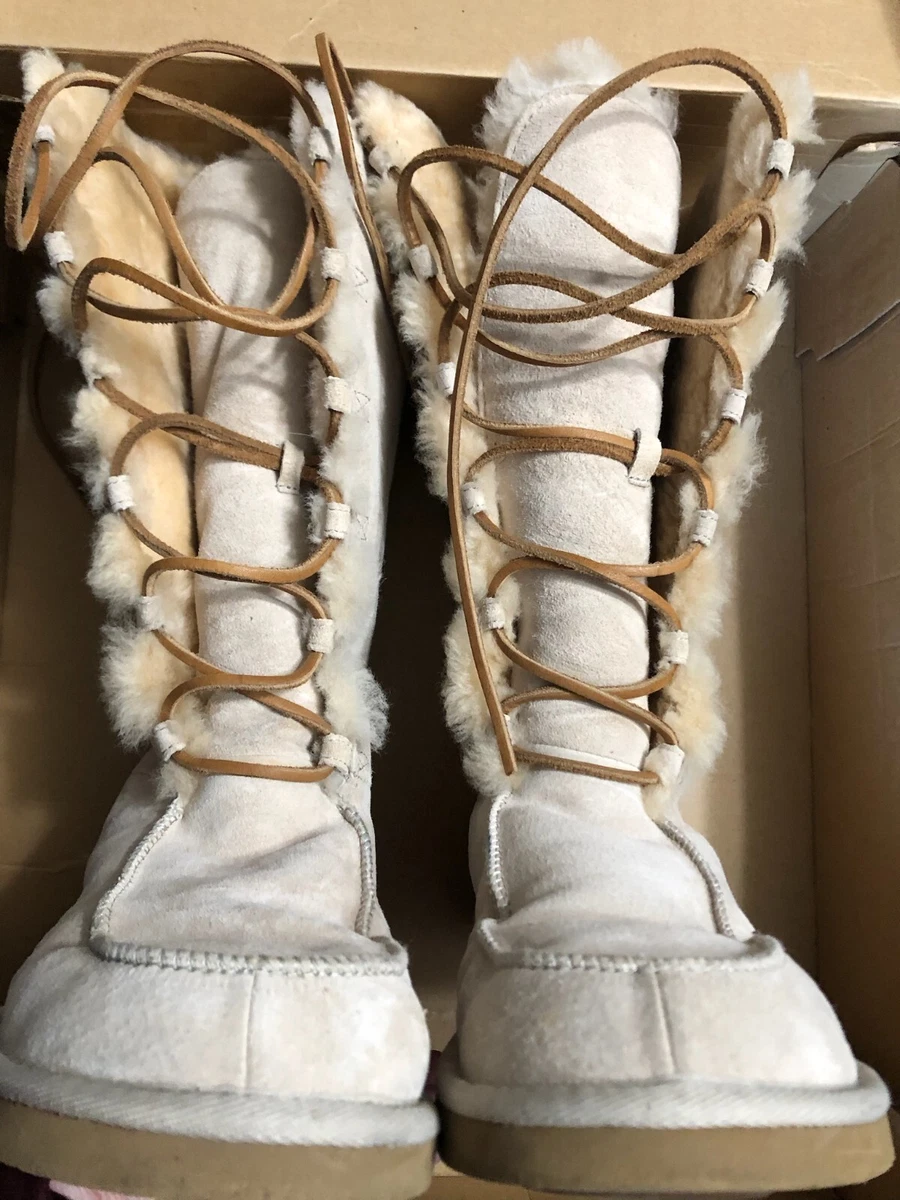 Knee high lace up on sale ugg boots