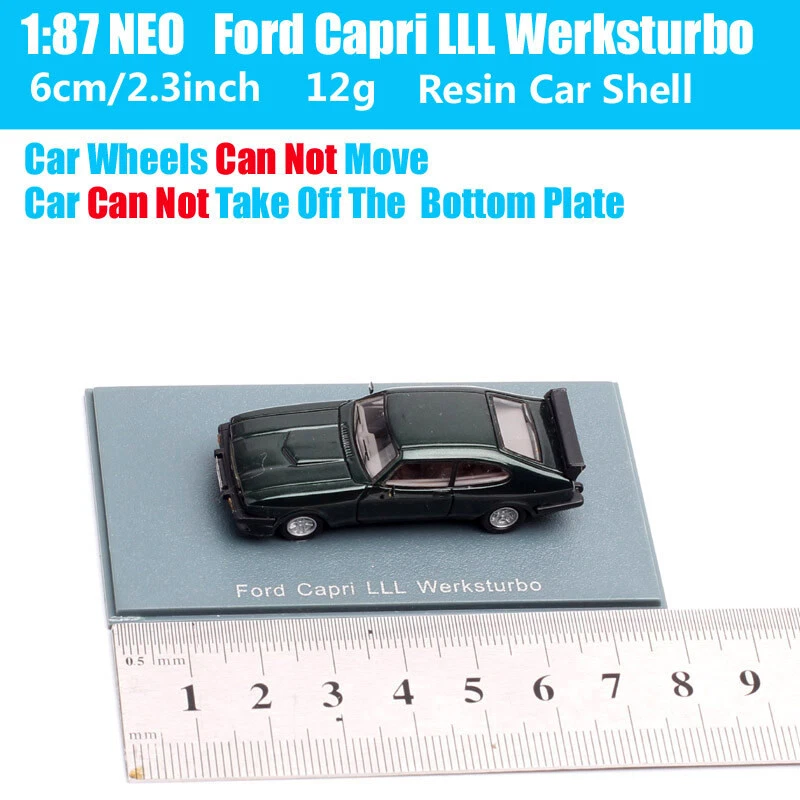 1/87 Tiny NEO Ford Capri LLL Werksturbo Resin Toy Vehicle Car Model Acrylic Box - Image 3 of 4