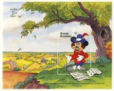 Disney 1990 Grenada Grenadines - London Stamp Exhibition Miniature Sheet - MNH