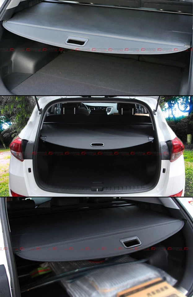 Cubierta de carga retráctil para Hyundai Tucson 2016-19 estilo OE - negra Foto 4 de 4