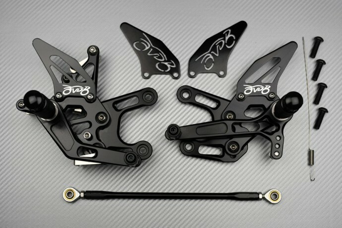 Commandes reculées ajustables anti-glisse pour KAWASAKI ZX10R millésime 2008-2010
