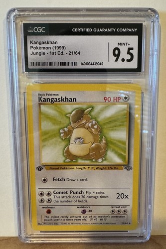 Kangaskhan (1st Edition) graded CGC 9.5 for sale on eBay