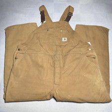 Vintage 1990s Carhartt Bib Overalls 50x30 Arctic Quilt Lined Insulated Workwear