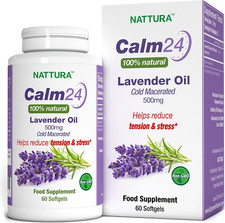 Calm Aid Lavender Oil Pills - 500Mg - 60 Softgels - 100 Natural, Helps Reduc...