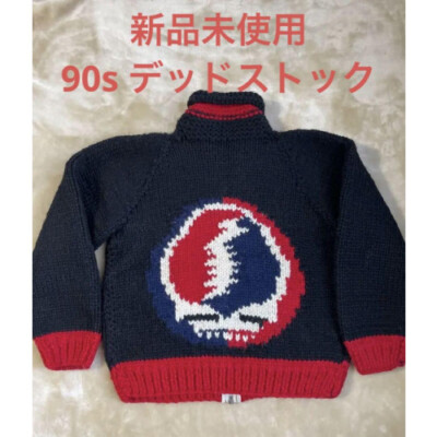Grateful Dead Cowichan Sweater Hand Knit Wool Skull Logo 90s 