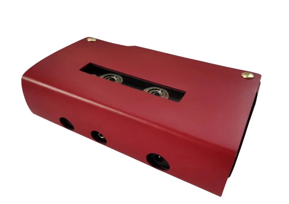 Funda de cuero personalizada para SONY WM-D6C - roja Foto 2 de 4