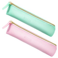 2PCS Small Leather Pouch Cosmetic Bag Mini Makeup Organizer with Zipper Purse