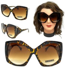 OVERSIZED EXAGGERATED Classic Retro Style SUNGLASSES X Large Huge Tortosie Frame