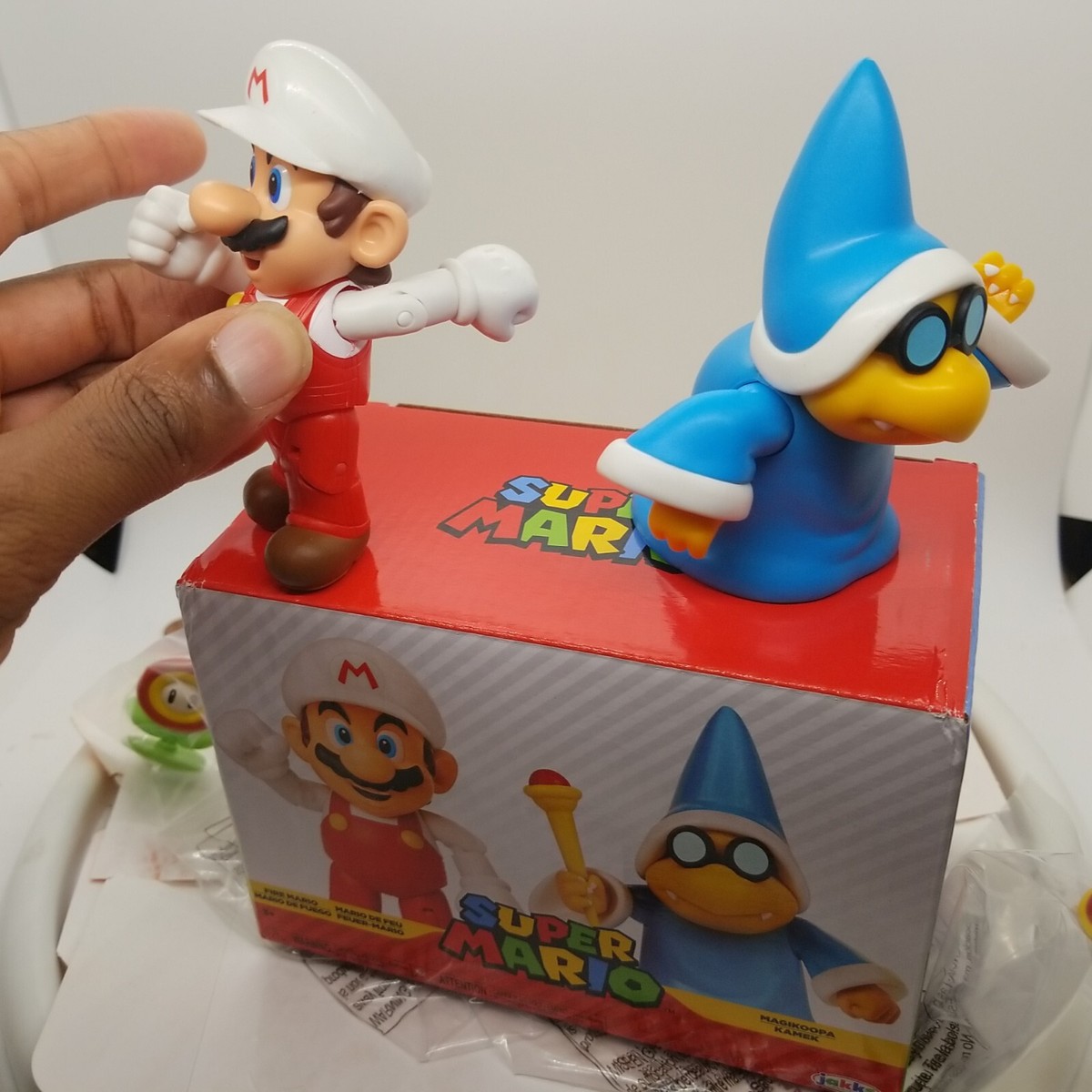 Jakks Pacific Super Mario Magikoopa Kamek & Fire Mario 2 Pack