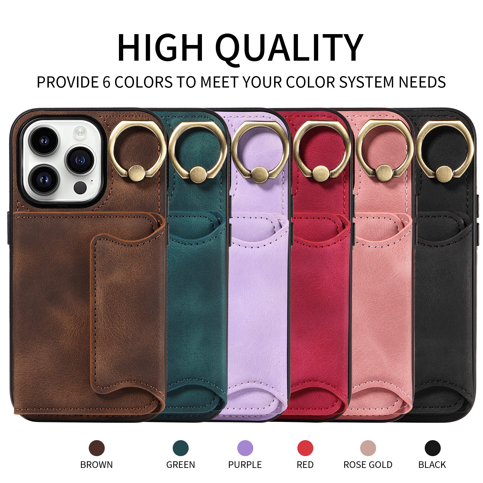 For iPhone Fashion Card packet 2 Generation PU Leather Phone Case Back Cover New