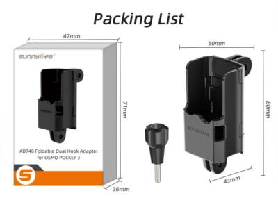 For DJI Osmo Pocket Camera Extension Frame Mount Magnetic Base Accessories