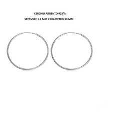 Orecchini A Cerchio In Argento Sterling 925 Massiccio Da 25 Mm, 30 - Foto 10