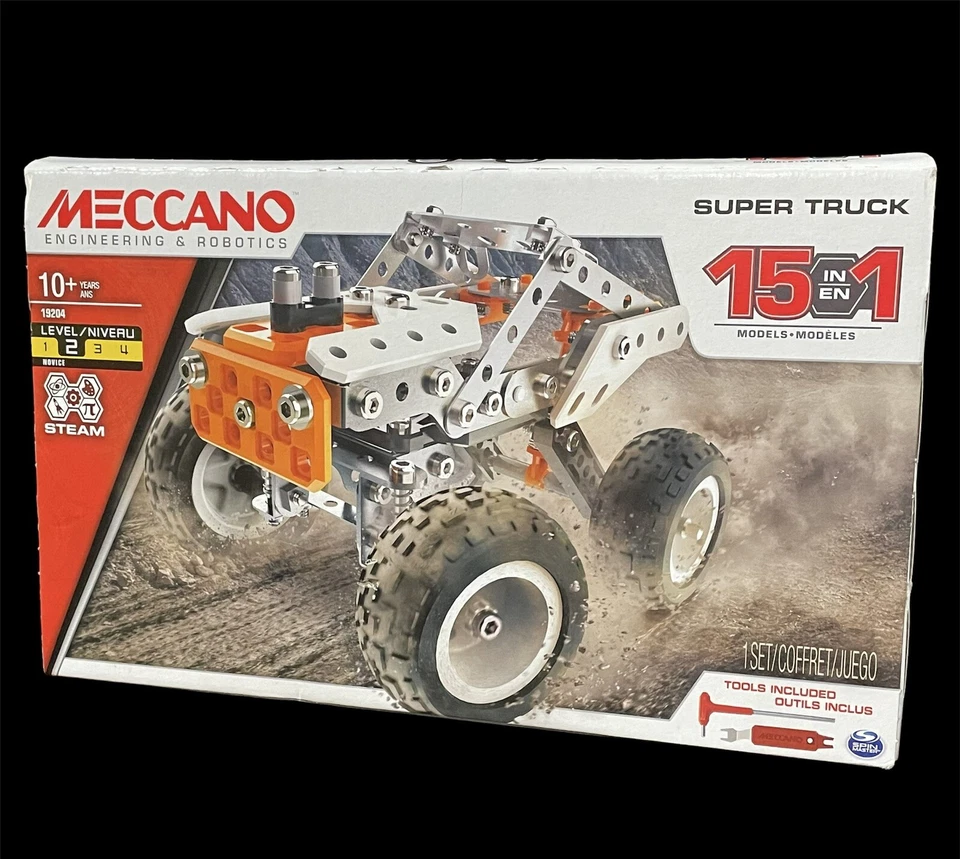 Meccano Super Truck 19204 15 em 1 Novo Suporta STEAM HAST Currículo - Imagem 3 de 4