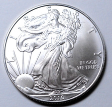 2010 American Silver Eagle $1.00 Dollar 1 Oz 999 Silver Coin. No Reserve !