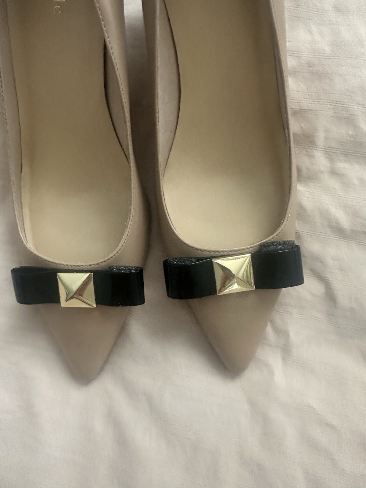 Kate Spade New York Women's Leather Cap Pointed Toe Heels Tan Caramel, Size 8 B