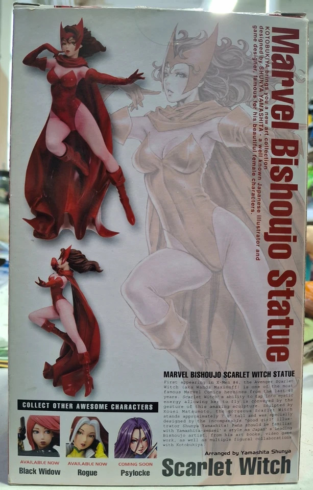 Kotobukiya Mavel Universe 2009 Bruja Escarlata 7,5" Estatua Bishouio Nueva en Caja Foto 3 de 3