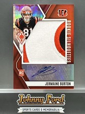 Jermaine Burton 2024 Panini Phoenix Rookie Silhouettes Red Auto #08/99 #RS-JBN