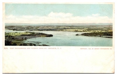 1908 Fort Ticonderoga and Vicinity from Mt. Defiance, NY Postcard