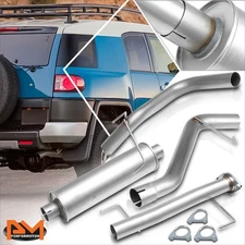For 07-14 FJ Cruiser SUV 2.5"OD In/Outlet Stainless Steel Catback Exhaust System
