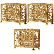 Set of 3 Rustic Napkin Holder Freestanding for Table Modern Serviette