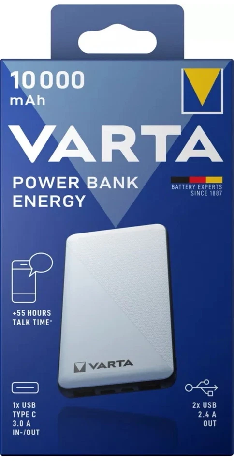 VARTA Energy 10000 Powerbank 10000mAh 1x Micro USB, 2x USB A, 1x USB C  - Bild 2 von 2