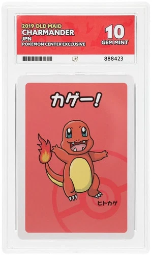 ACE 10 - Charmander Old Maid Pokemon Card Japanese 2019 Centre ALL 10 Sub Grade