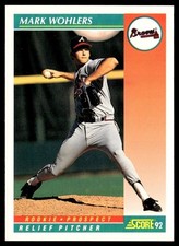 1992 Score Alejandro Pena/Kent Mercker/Mark Wohlers Atlanta Braves #787