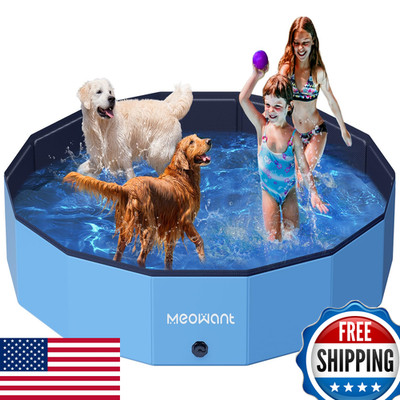 Meowant Foldable Dog Pools For Large Dogs Hard Plastic Kiddie Swimming Pools