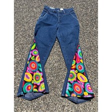 Vtg 70s Brittania Classic Bell Bottom Flared hippie Jeans 12 28x32 12 Flare