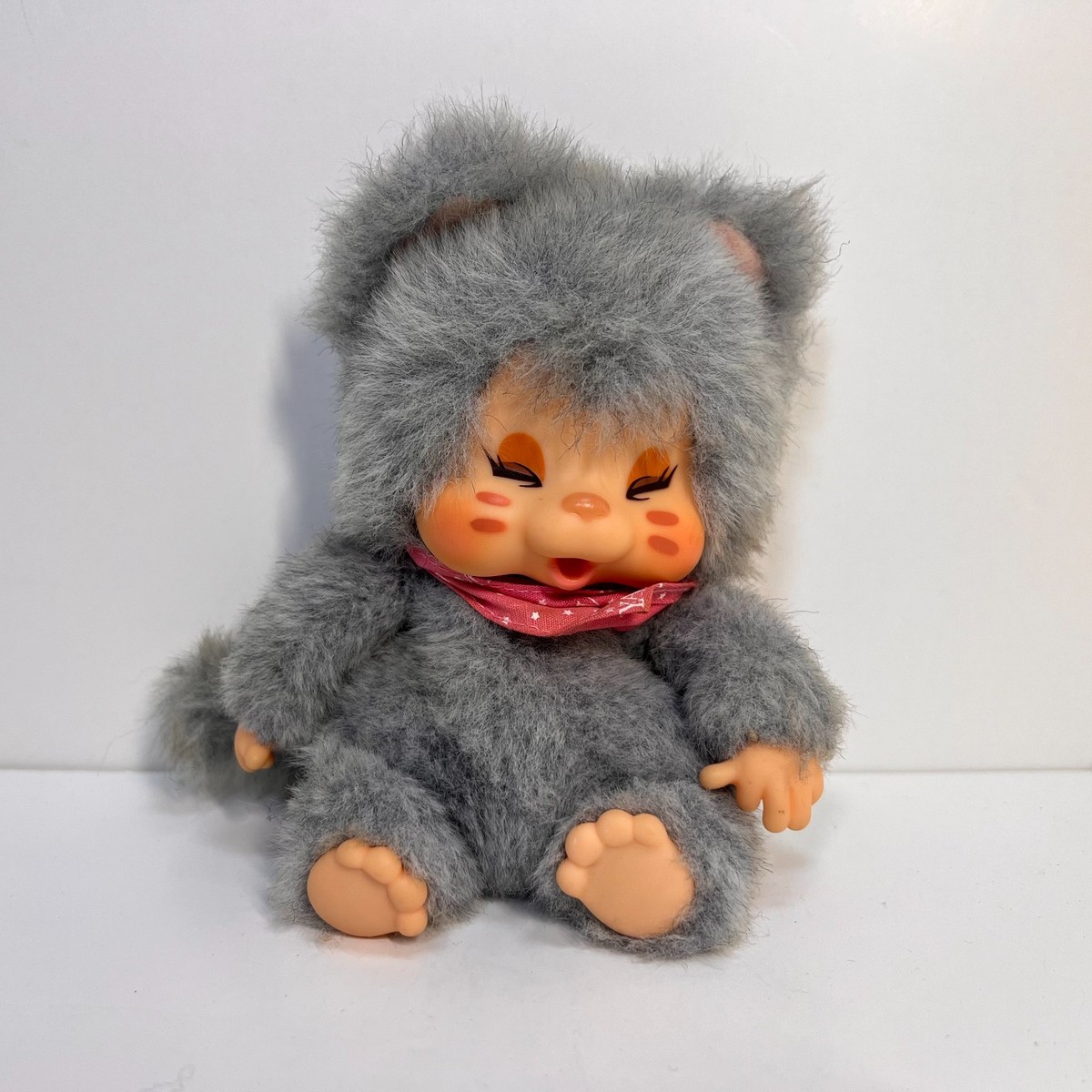 Monchhichi Vintage S size Washino Nyamy cat plush doll Super Rare