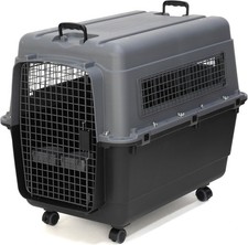 SportPet Airline CompliantX-LARGE 32.25"Travel Dog Kennel-Durable Plastic