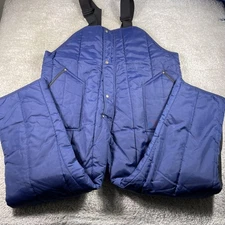 RefrigiWear Bib Overalls Mens 3XL Blue Insulated Work Snow Pants USA Made