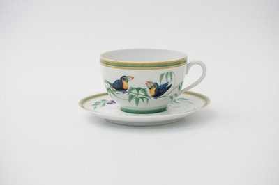 Hermes Toucans Milchkaffeetasse Frühstückstasse Tasse Café au Lait Jumbo XXL