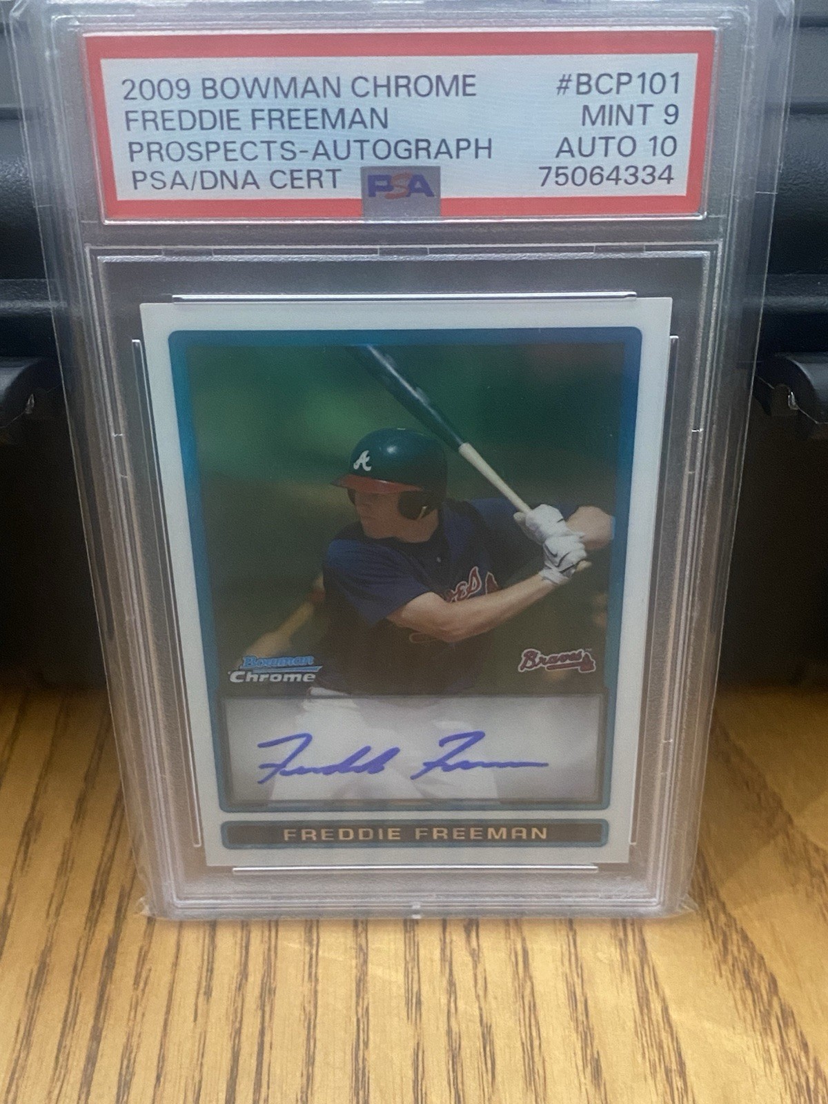 2009 Bowman Chrome #BCP101 Freddie Freeman Prospect Auto PSA 9/PSA 10 AUTO
