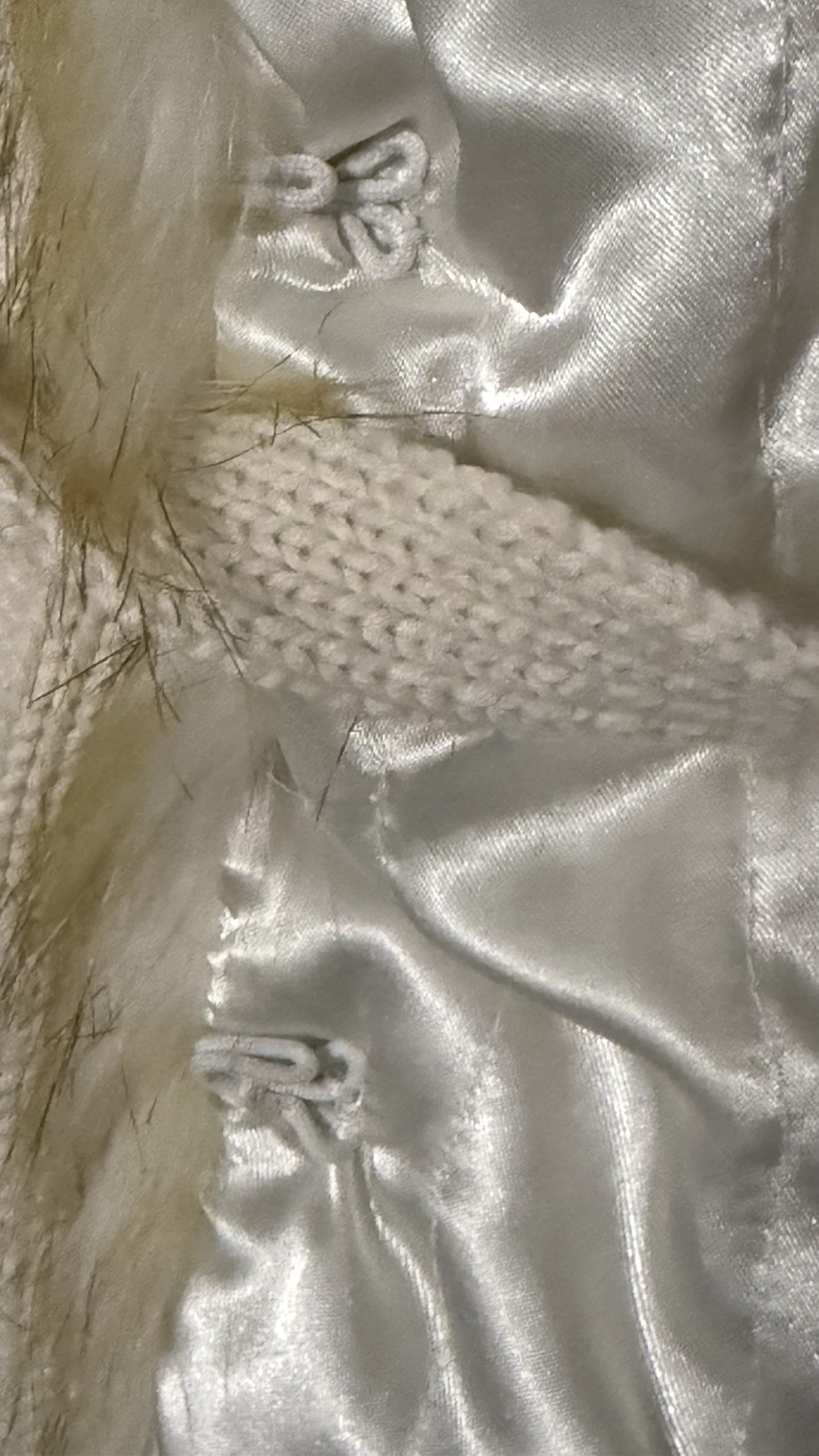 Ameri Selections Womens Cream Ribbed Fur Collar C… - image 13