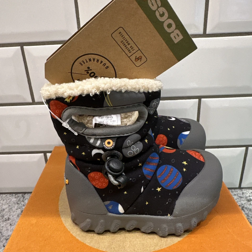 New Baby Bogs Insulated Boots Snow Black Waterproof Winter Camping Infant Size 4 - Image 2 of 4