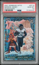2021 Panini Donruss Optic Downtown Football—Derrick Henry #DT19 —PSA 10