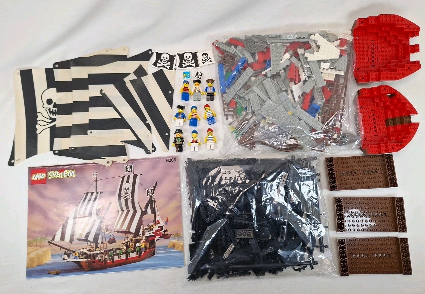 Lego Pirates 6286 Skull Eye Schooner Piratenschiff komplett mit OBA