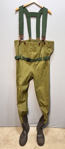 Orvis Chest Waders Men L Long Bootfoot Green Fishing Hunting