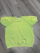 Vintage 1960s Lime Green Short Sleeve Sweatshirt