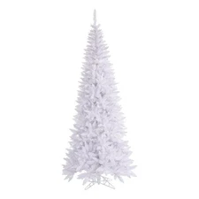 Vickerman 78" Plastic Fir Slim Unlit Artificial Christmas Tree in White