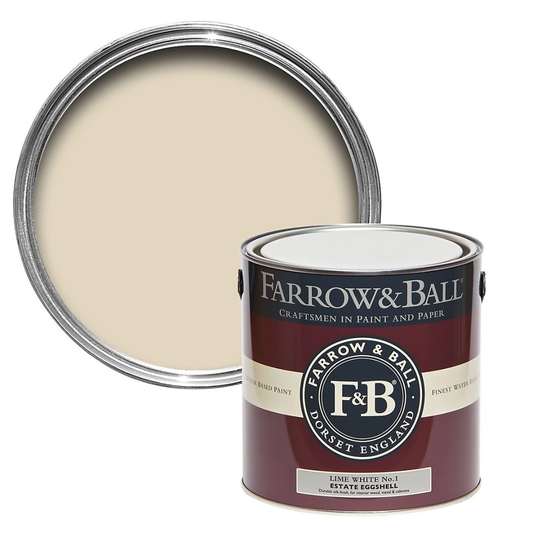 Farrow & Ball Interior Estate Eggshell Paint Lime White No.1 2.5L
