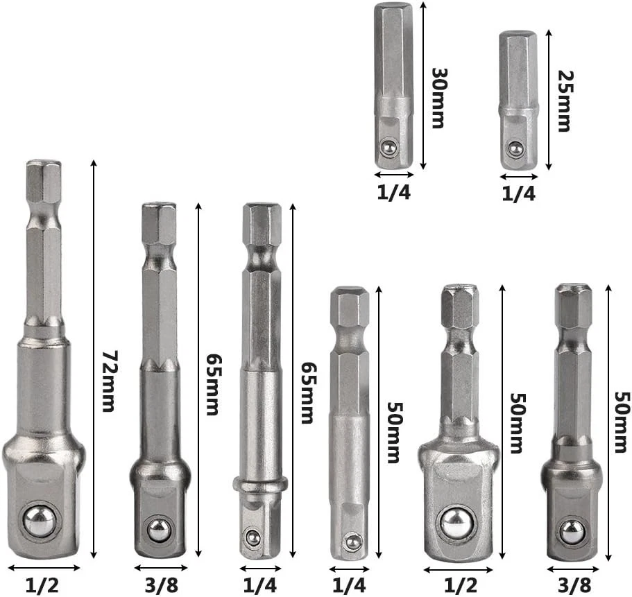 Professional 8-Piece Impact Socket Adapter Set - Chrome Vanadium Precision - Image 4 of 4