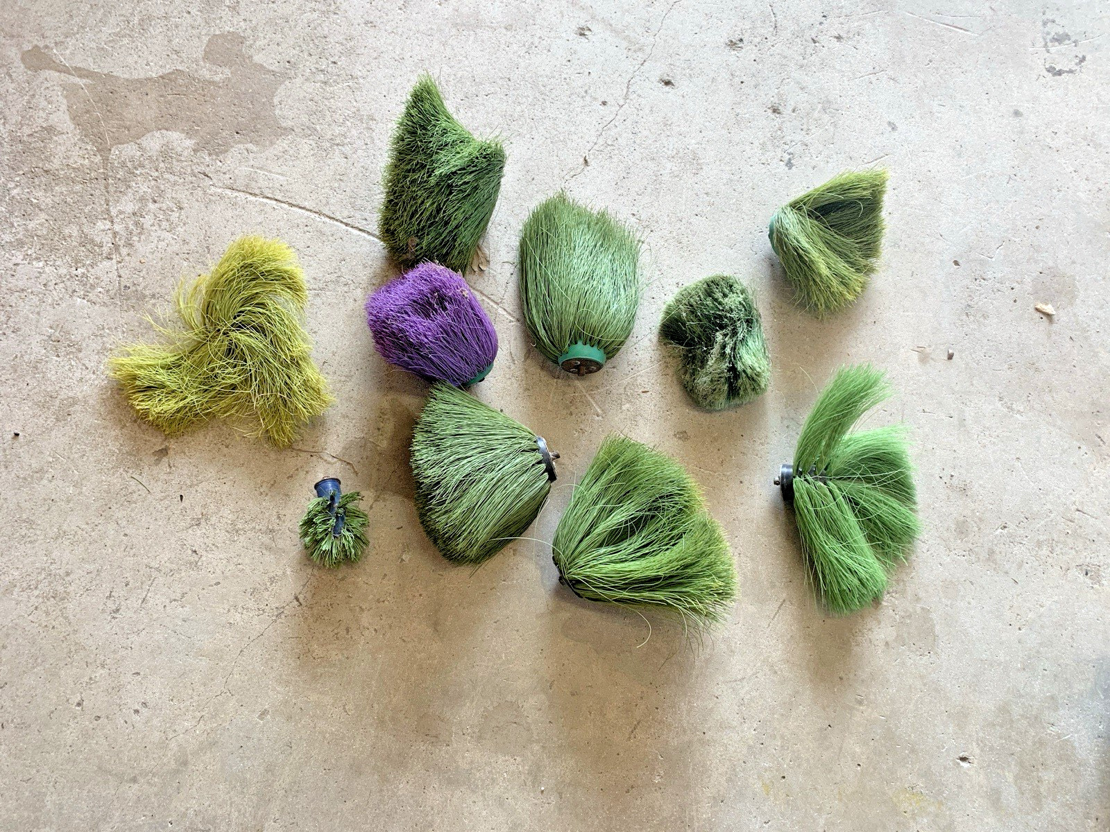 ROTOBRUSH HEAD - USED BRUSHES - LOT OF 10 - DUCT CLEANING ACCESSORIES  