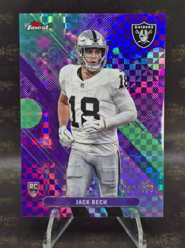 2025 Topps Finest Jack Bech Rookie Purple X-Fractor 2/150 #29 Las Vegas Raiders