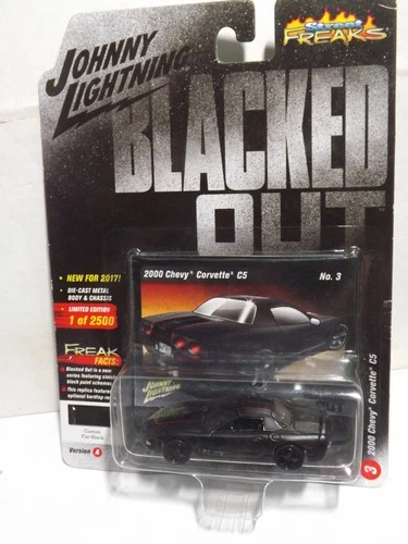 Johnny Lightning Blacked Out 2000 Chevy Corvette C5 Street Freaks  1/64 Scale